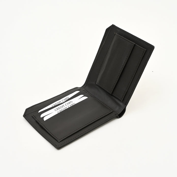 Luxury Dark Brown Napa Leather Wallet – Slim Croc Design with Coin Pocket & Card Slots