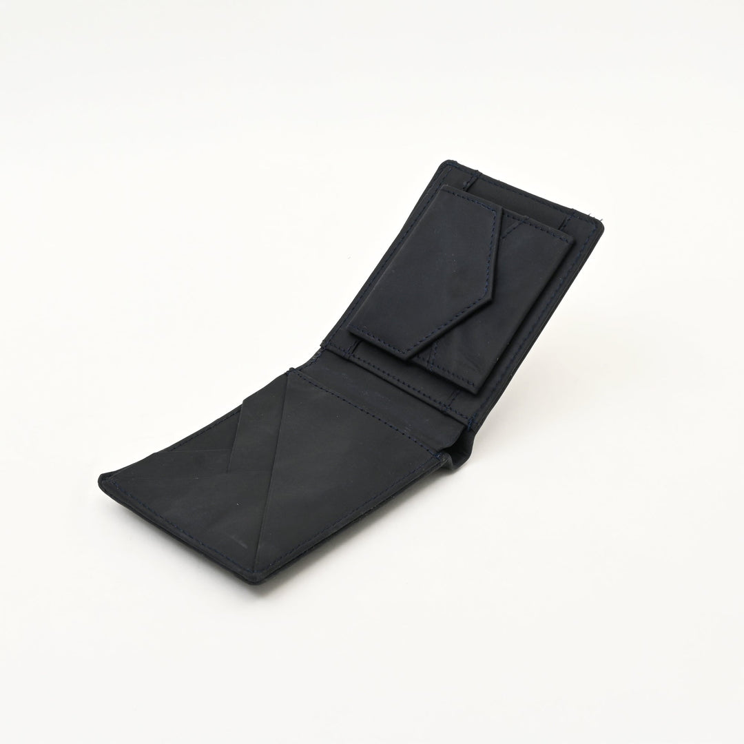 Leather Wallet 1S Blue – Premium Full-Grain Waxy Leather Wallet for Men | Slim, Stylish & Functional