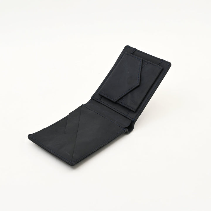 Leather Wallet 1S Blue – Premium Full-Grain Waxy Leather Wallet for Men | Slim, Stylish & Functional