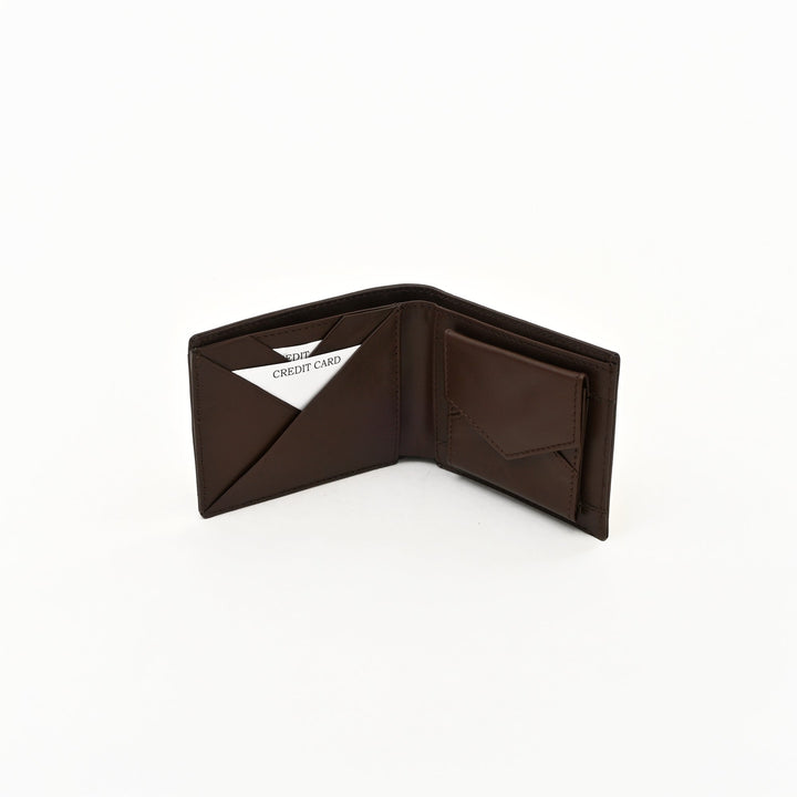 Leather Wallet 1S Napbrn – Premium Brown Napa Leather Men’s Wallet with Coin Pocket & 6 Card Slots