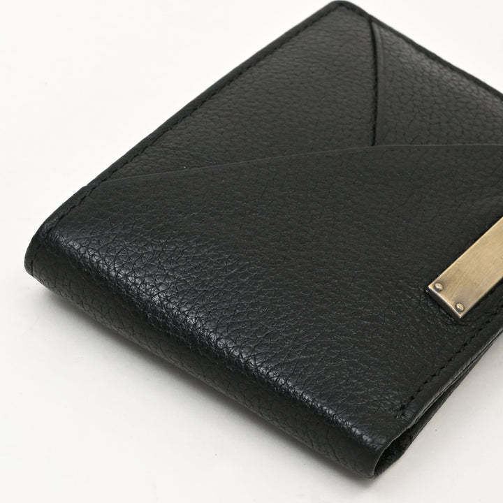 Leather Wallet 1S Grablk – Premium Grained Black Napa Leather Men’s Wallet with Coin Pocket & 6 Card Slots