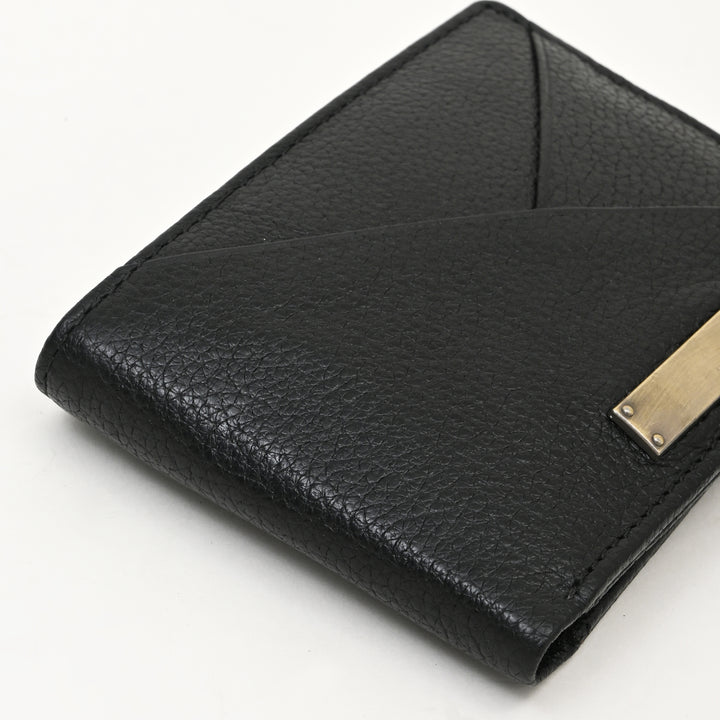 Leather Wallet 1S Grablk – Premium Grained Black Napa Leather Men’s Wallet with Coin Pocket & 6 Card Slots