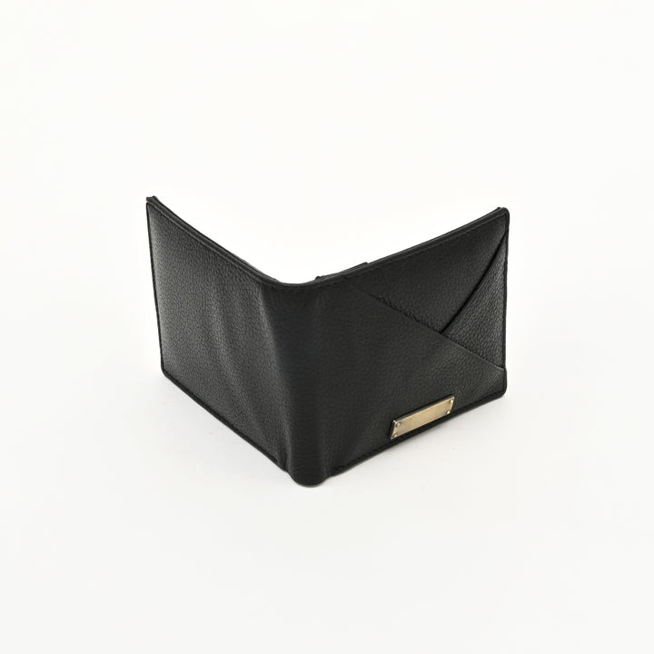 Leather Wallet 1S Grablk – Premium Grained Black Napa Leather Men’s Wallet with Coin Pocket & 6 Card Slots