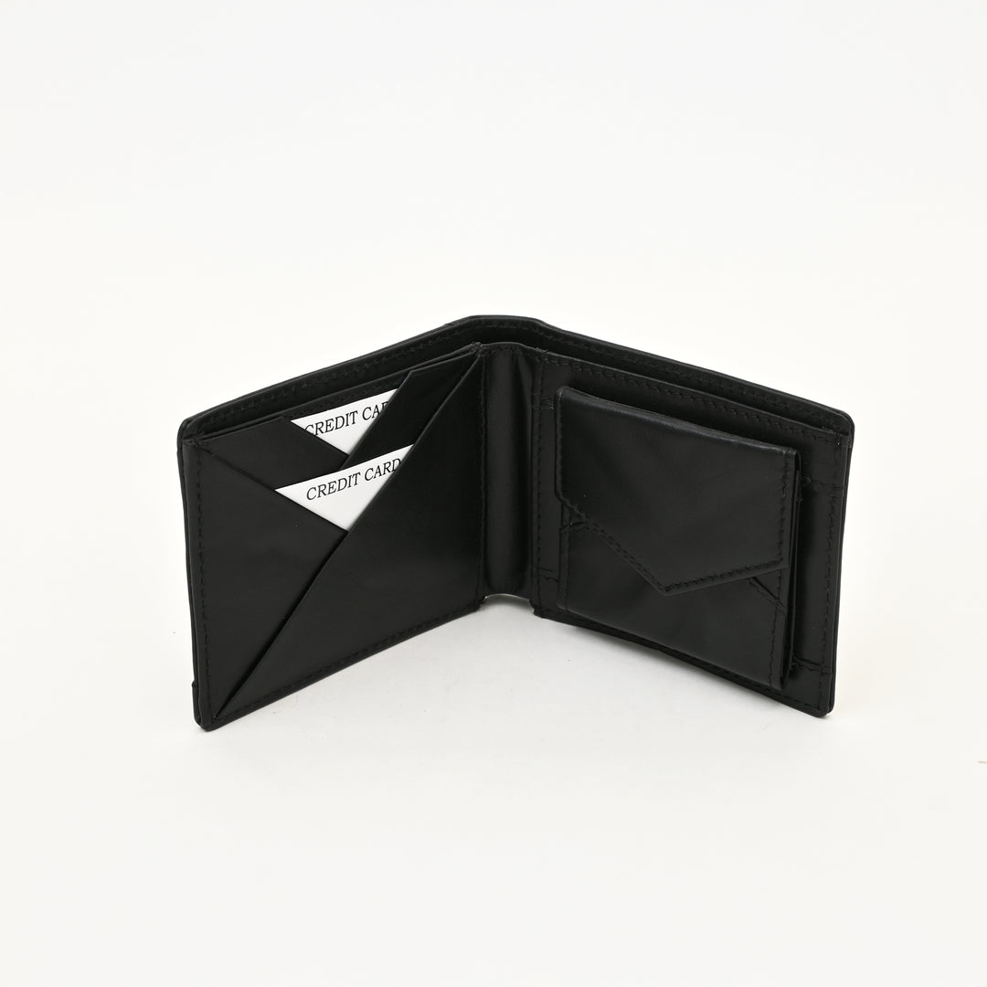 Leather Wallet 1S Napblk – Black Napa Leather Wallet for Men | Slim, Elegant & Functional Design
