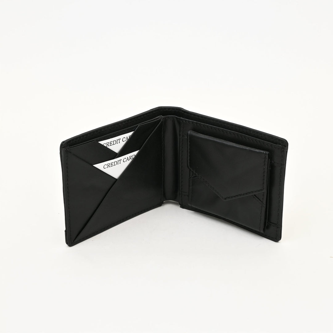Leather Wallet 1S Napblk – Black Napa Leather Wallet for Men | Slim, Elegant & Functional Design