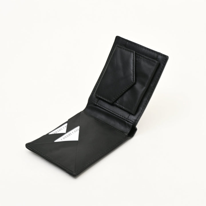 Leather Wallet 1S Napblk – Black Napa Leather Wallet for Men | Slim, Elegant & Functional Design