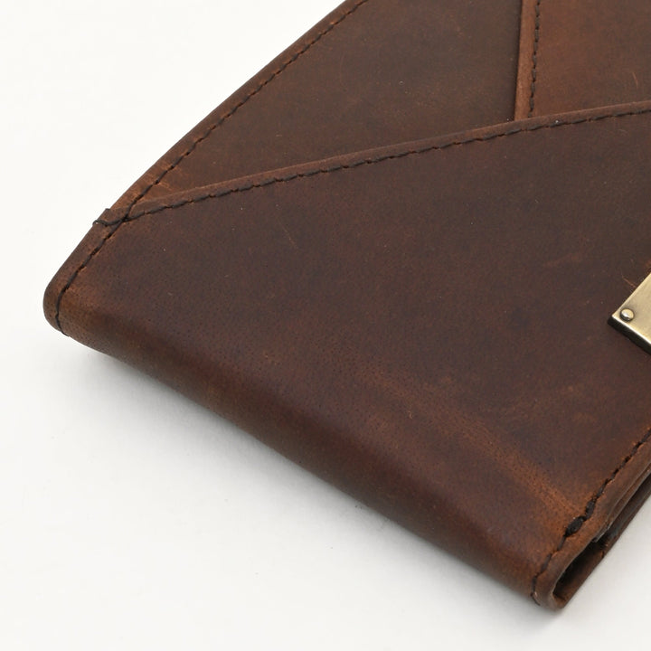 Leather Wallet 1B Crnbrn – Premium Waxy Brown Leather Wallet for Men | Slim, Elegant & Functional Design