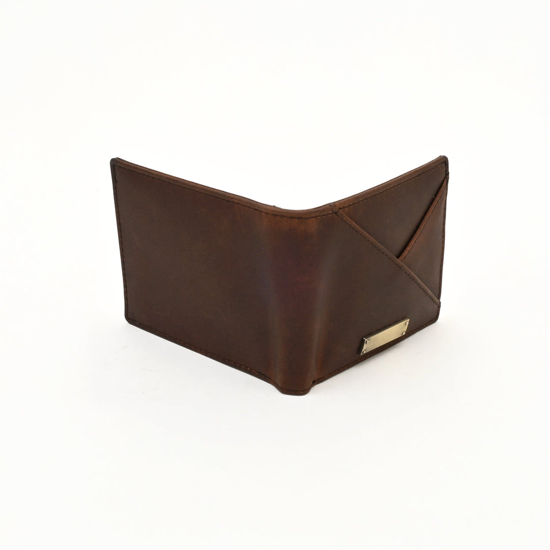 Leather Wallet 1B Crnbrn – Premium Waxy Brown Leather Wallet for Men | Slim, Elegant & Functional Design