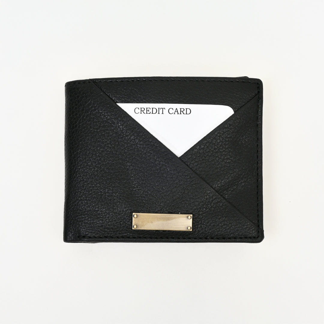 Leather Wallet 1B Grablk – Premium Black Grained Napa Leather Wallet for Men | Slim, Stylish & Functional
