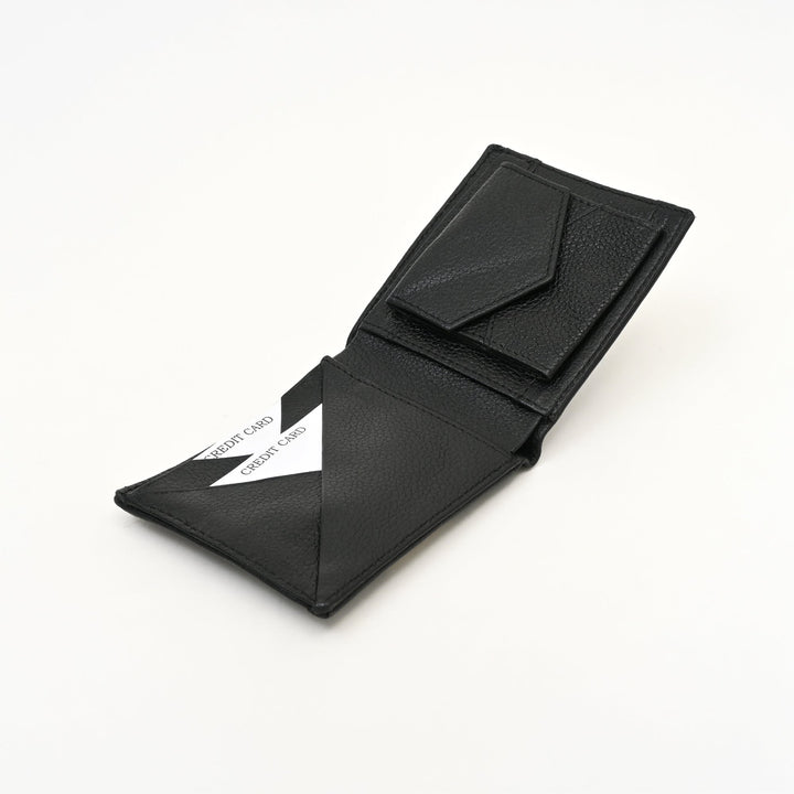 Leather Wallet 1B Grablk – Premium Black Grained Napa Leather Wallet for Men | Slim, Stylish & Functional