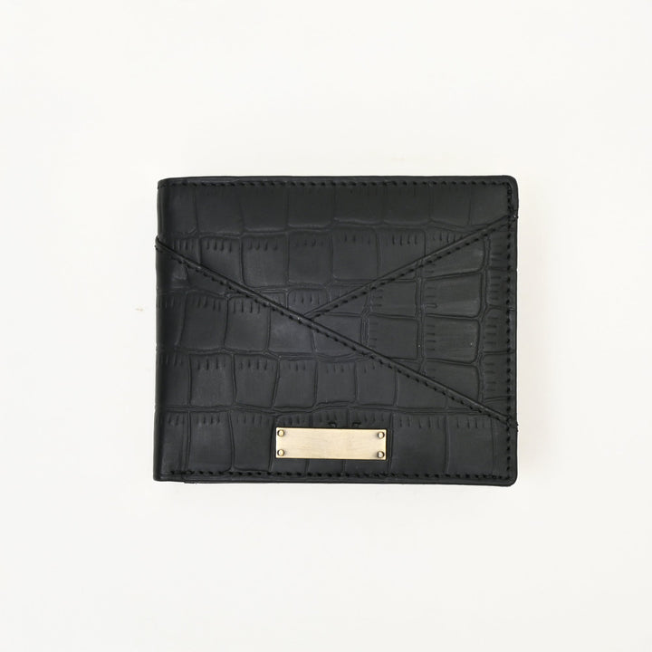 Leather Wallet 2S Crnblk – Premium Black Full-Grain Leather Slim Wallet for Men with Coin Pocket & Card Slots