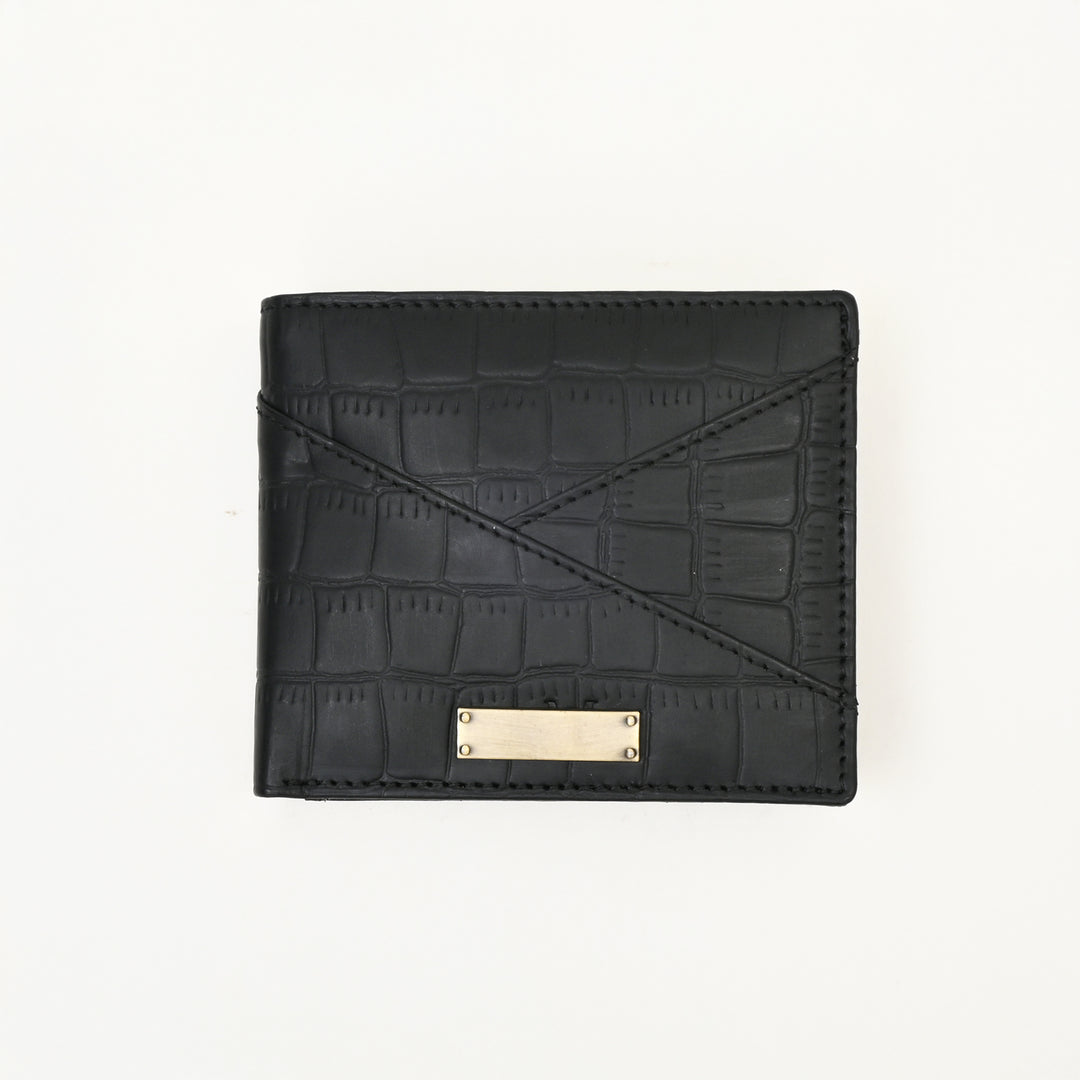 Leather Wallet 2S Crnblk – Premium Black Full-Grain Leather Slim Wallet for Men with Coin Pocket & Card Slots