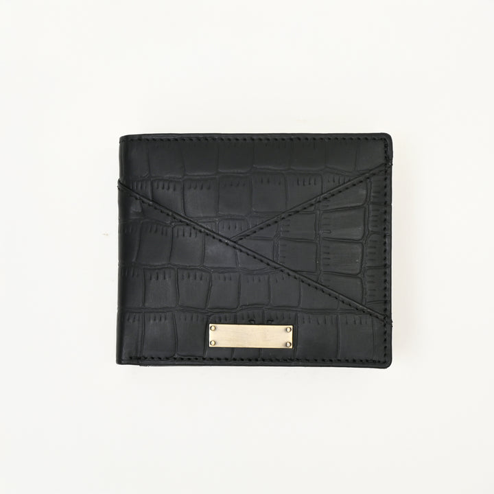 Leather Wallet 2S Crnblk – Premium Black Full-Grain Leather Slim Wallet for Men with Coin Pocket & Card Slots