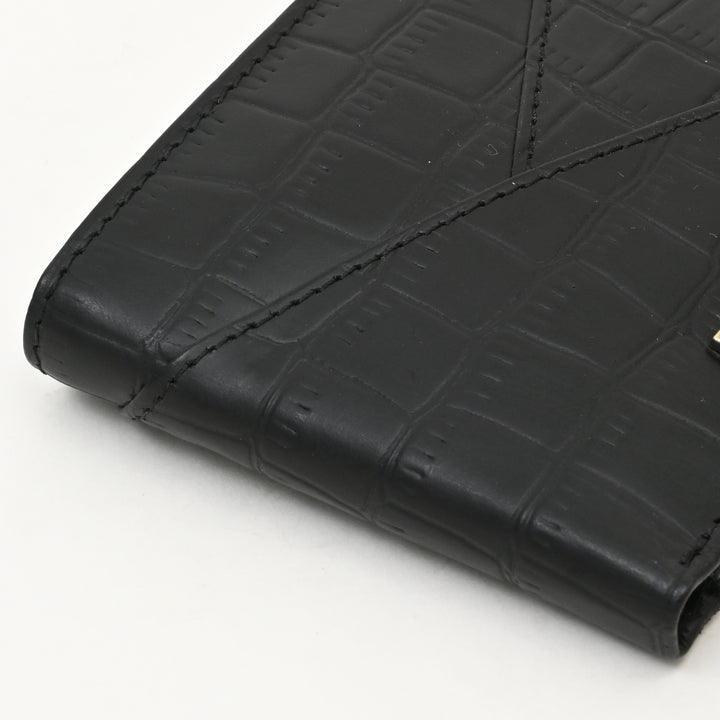 Leather Wallet 2S Crnblk – Premium Black Full-Grain Leather Slim Wallet for Men with Coin Pocket & Card Slots