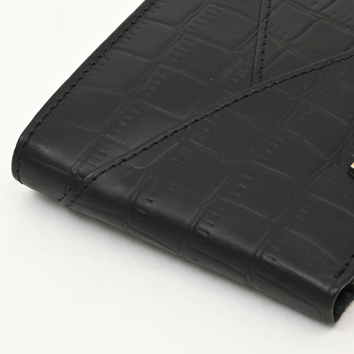 Leather Wallet 2S Crnblk – Premium Black Full-Grain Leather Slim Wallet for Men with Coin Pocket & Card Slots