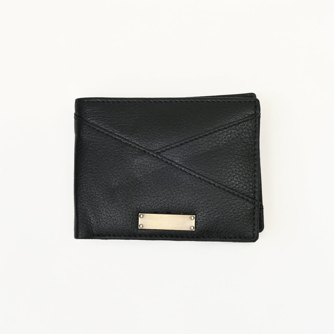 Leather Wallet 2B Grablk – Premium Black Grained Napa Leather Wallet for Men with Coin Pocket & 4 Card Slots