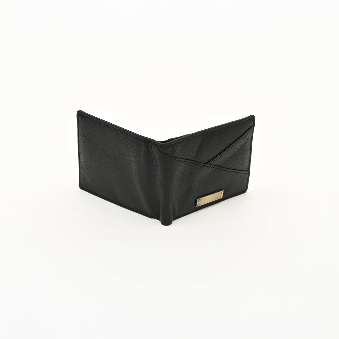 Leather Wallet 2B Grablk – Premium Black Grained Napa Leather Wallet for Men with Coin Pocket & 4 Card Slots