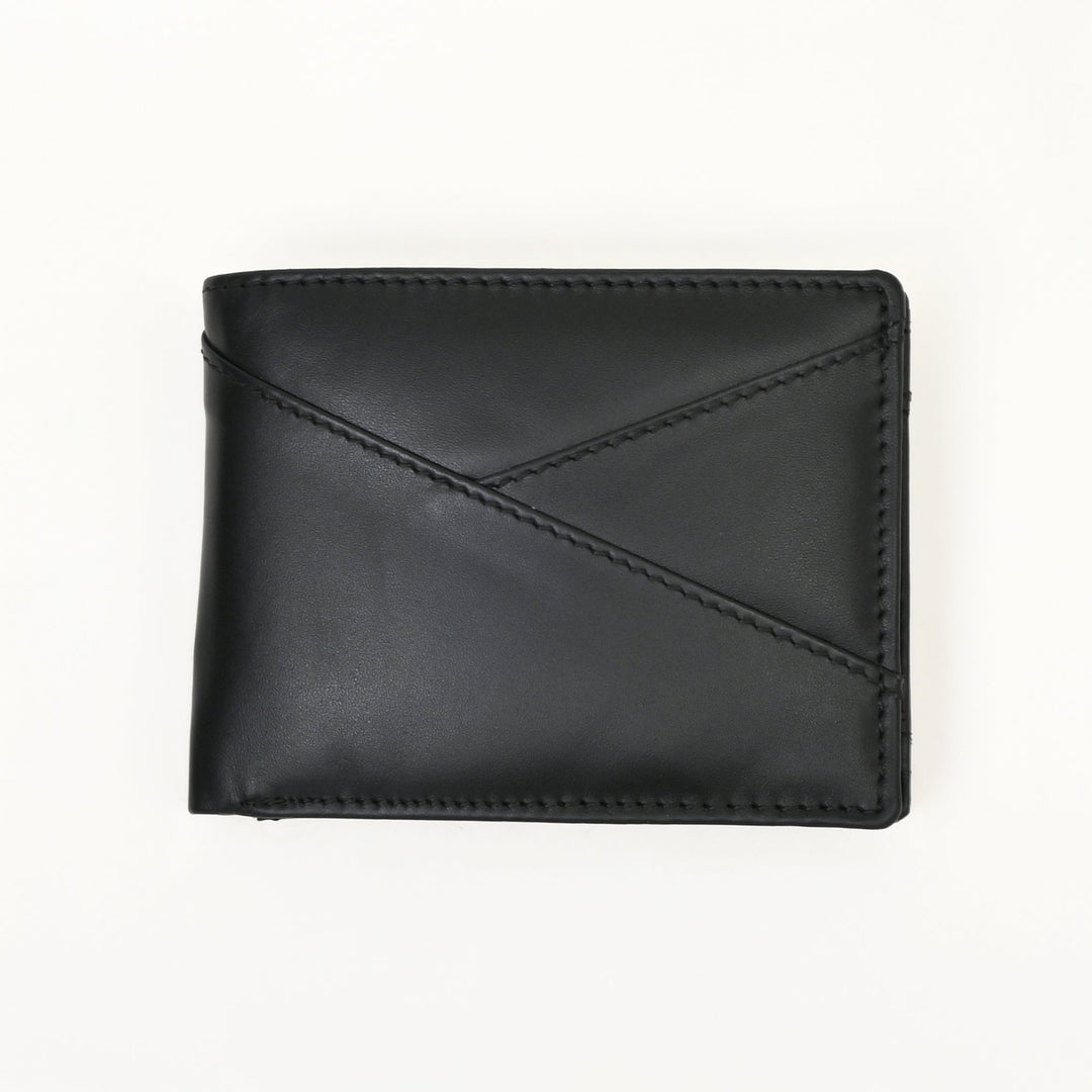 Leather Wallet 2S Napblk – Premium Black Napa Leather Wallet for Men with Coin Pocket & 4 Card Slots