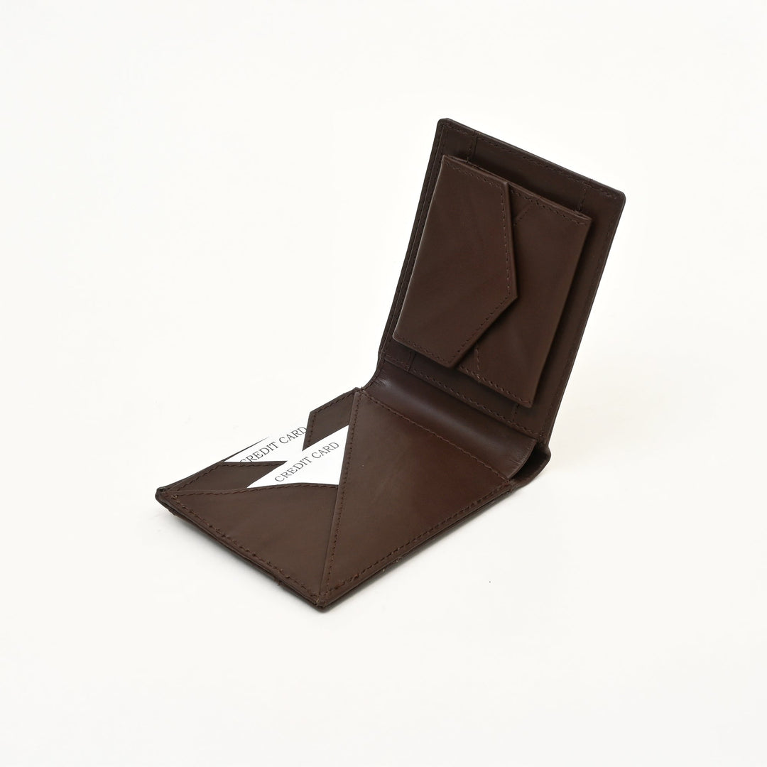 Leather Wallet 2B Napbrn – Premium Brown Napa Leather Wallet for Men with Coin Pocket & 4 Card Slots