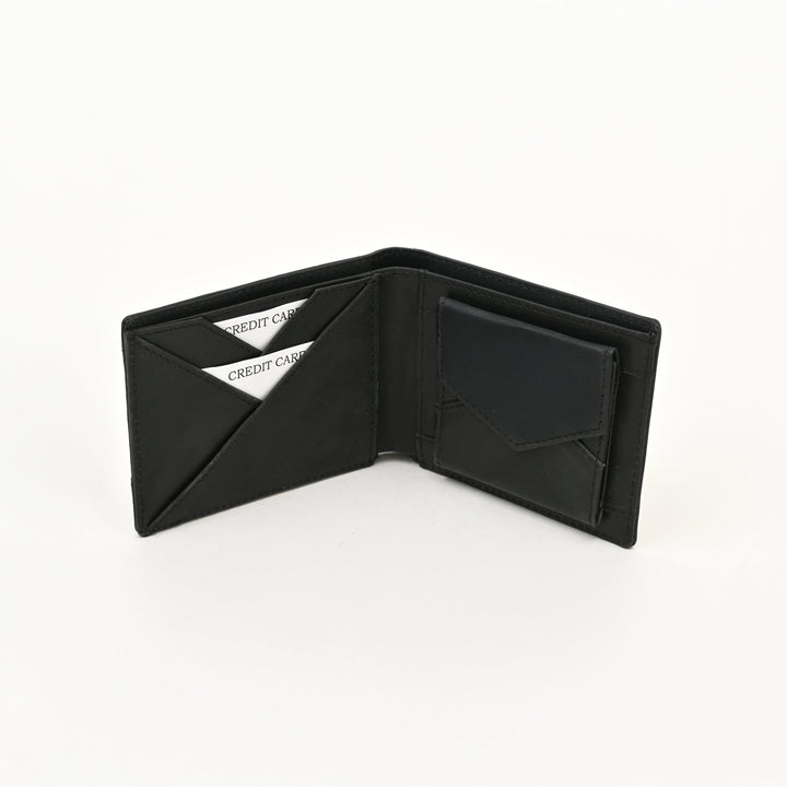 Leather Wallet 2S Napdbr – Premium Dark Brown Napa Leather Slim Wallet for Men with Coin Pocket & Card Slots