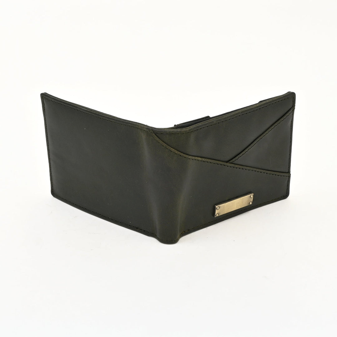 Leather Wallet 2S Crnblk – Premium Black Full-Grain Leather Slim Wallet for Men with Coin Pocket & Card Slots