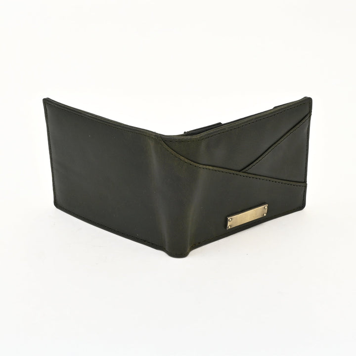 Leather Wallet 2S Crnblk – Premium Black Full-Grain Leather Slim Wallet for Men with Coin Pocket & Card Slots