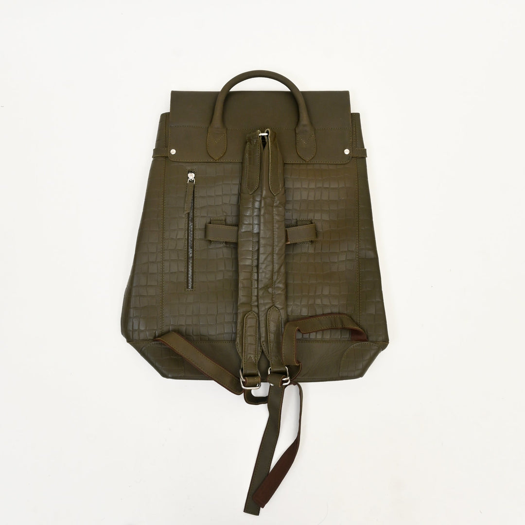 Leather Backpack Crogrn