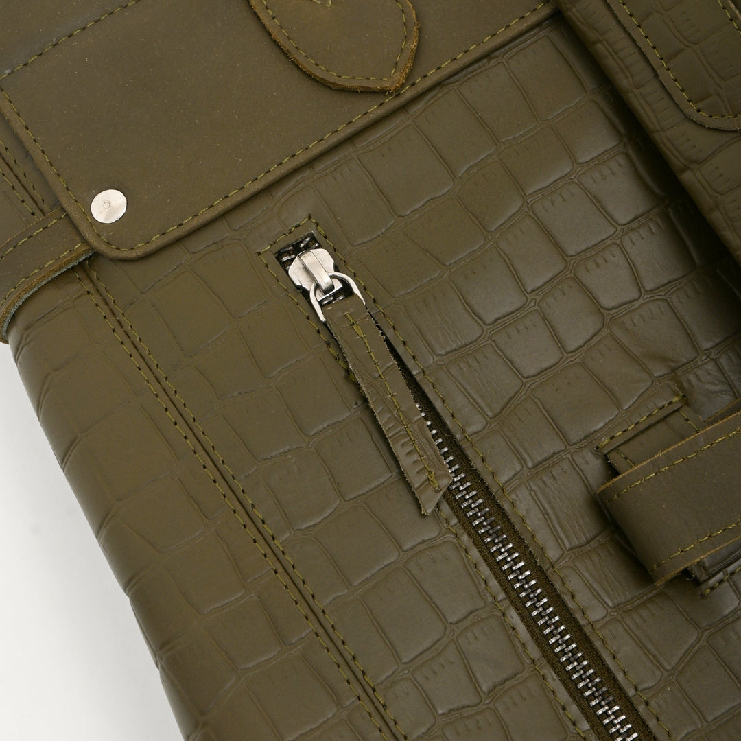 Leather Backpack Crogrn