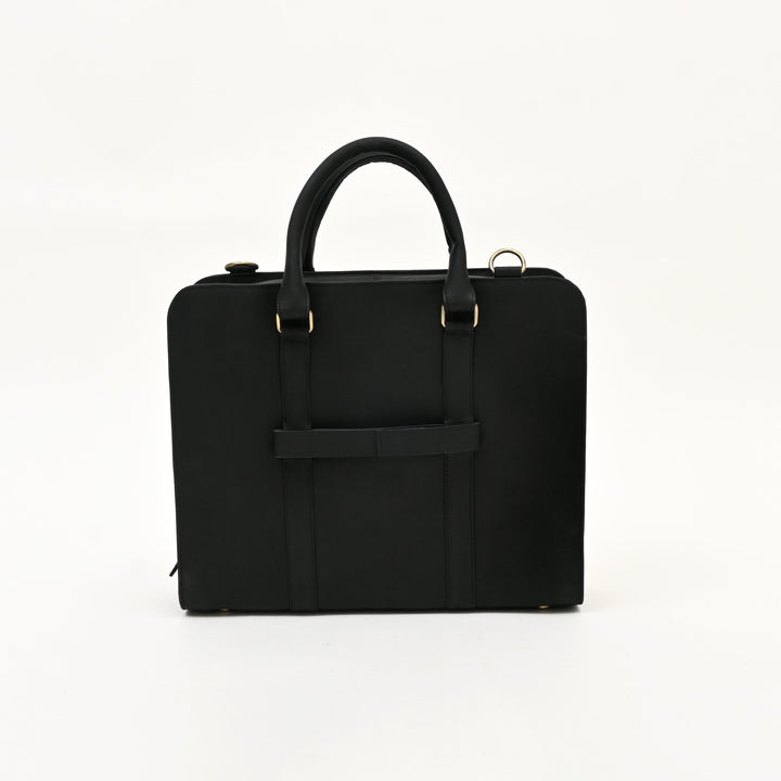 Premium Black Napa Leather Laptop Business Bag for Men & Women – 15.6 Inch Professional Office Bag with Multiple Compartments