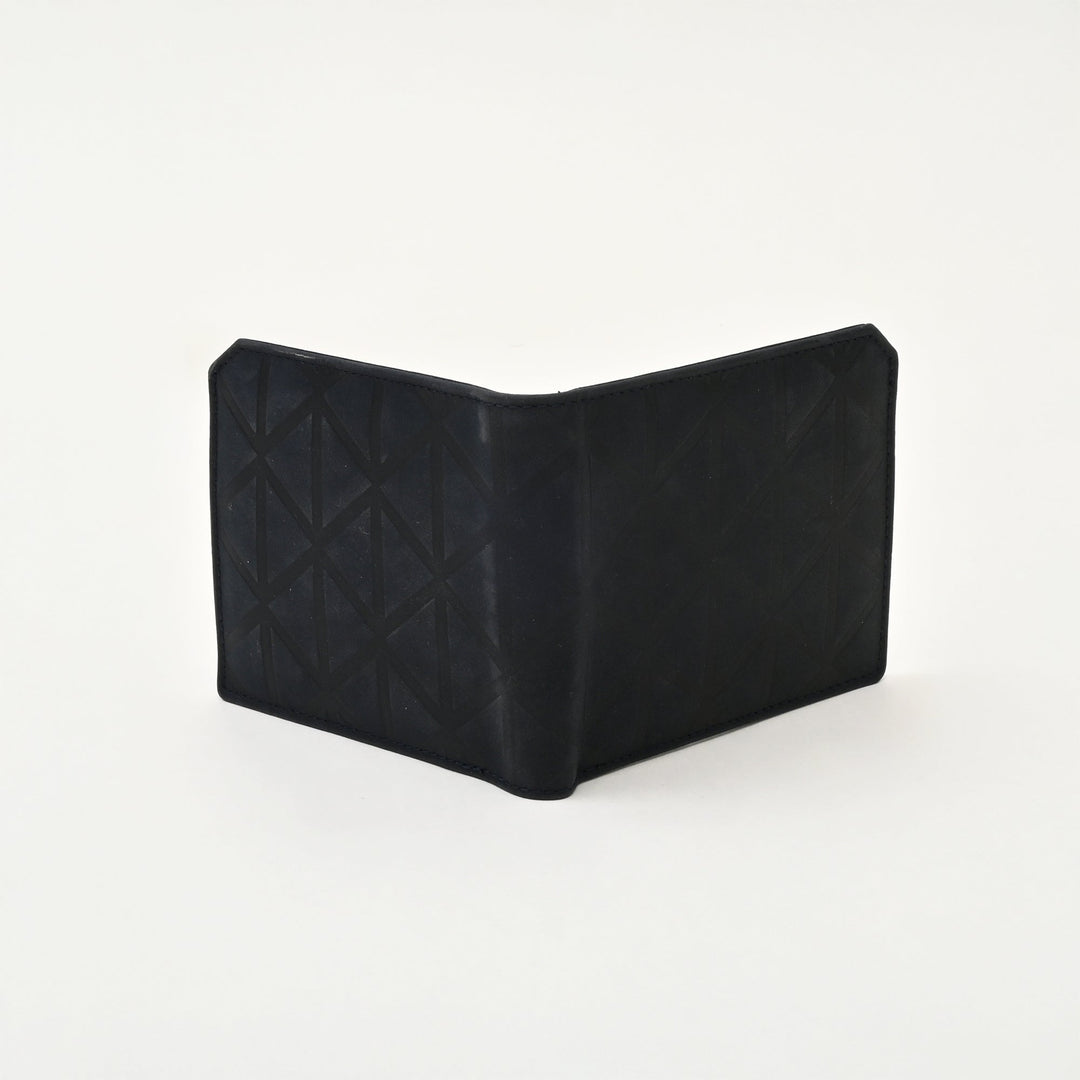 Luxury Blue Full-Grain Leather Wallet – Slim Waxy Finish with Coin Pocket & Card Slots