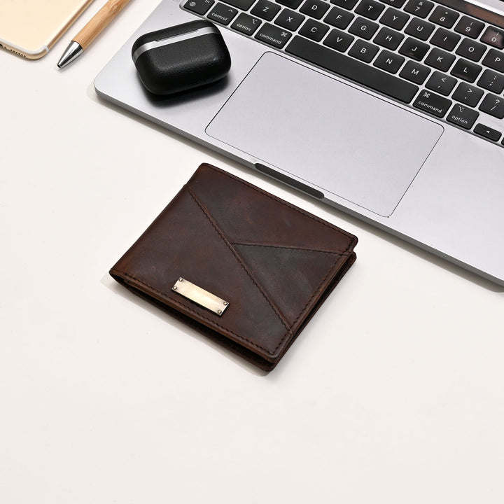 Leather Wallet 2B Crnbrn – Premium Brown Full-Grain Leather Wallet for Men with Coin Pocket & 4 Card Slots