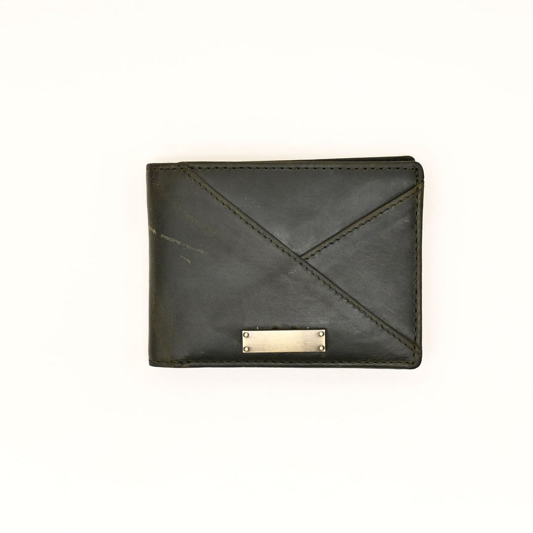 Leather Wallet 2B Crngrn – Premium Green Full-Grain Leather Wallet for Men with Coin Pocket & 4 Card Slots
