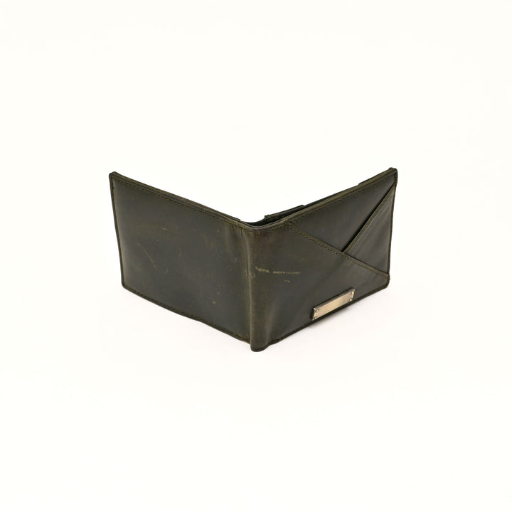 Leather Wallet 2B Crngrn – Premium Green Full-Grain Leather Wallet for Men with Coin Pocket & 4 Card Slots