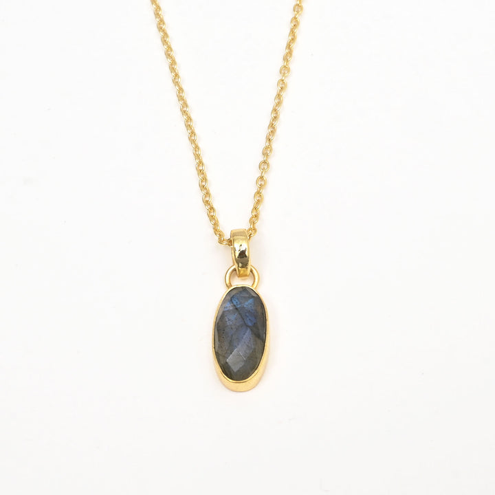 Celestial Blue Necklace – Gold Accents