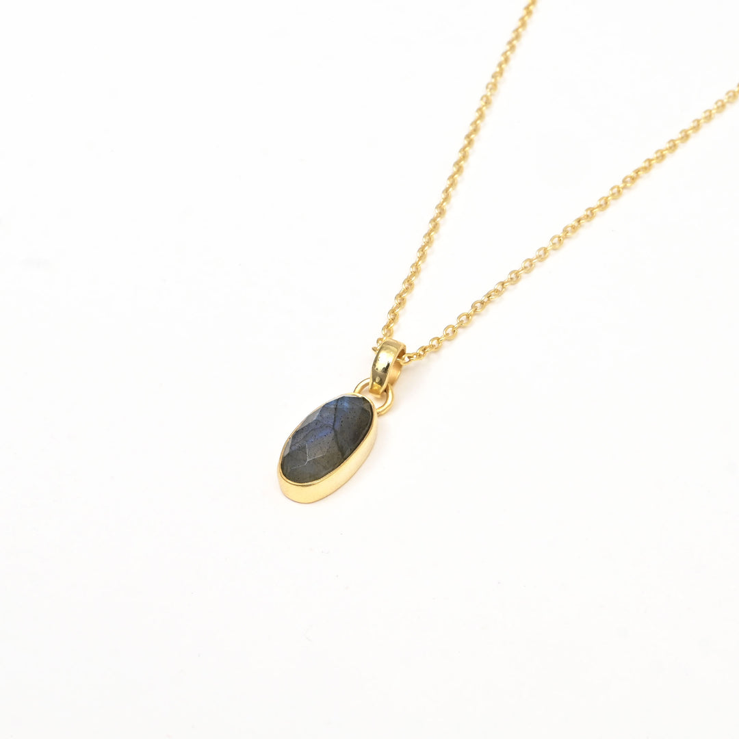 Celestial Blue Necklace – Gold Accents