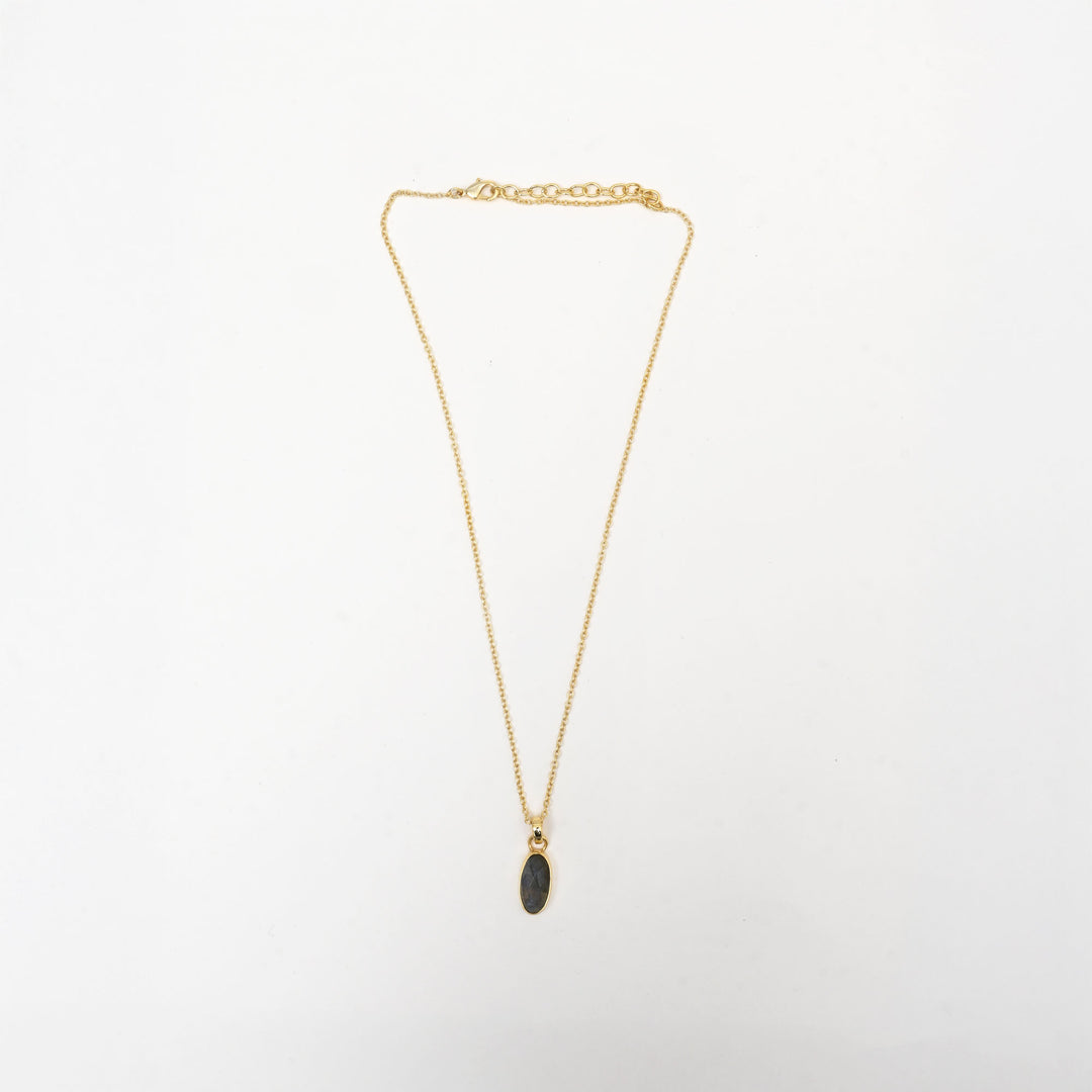 Celestial Blue Necklace – Gold Accents
