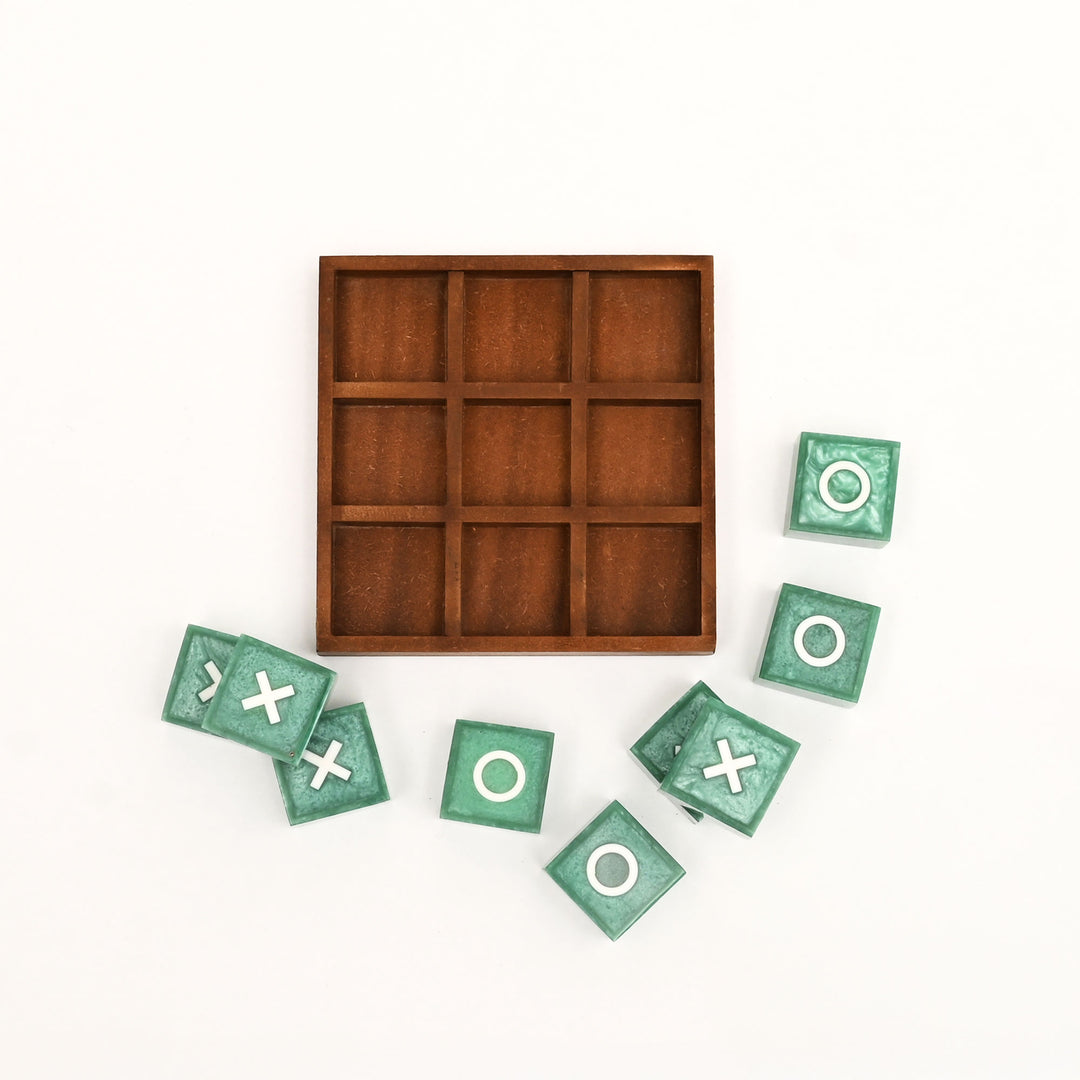 Modern Resin Tic Tac Toe Game Set. | Luxury Home Décor Accent |