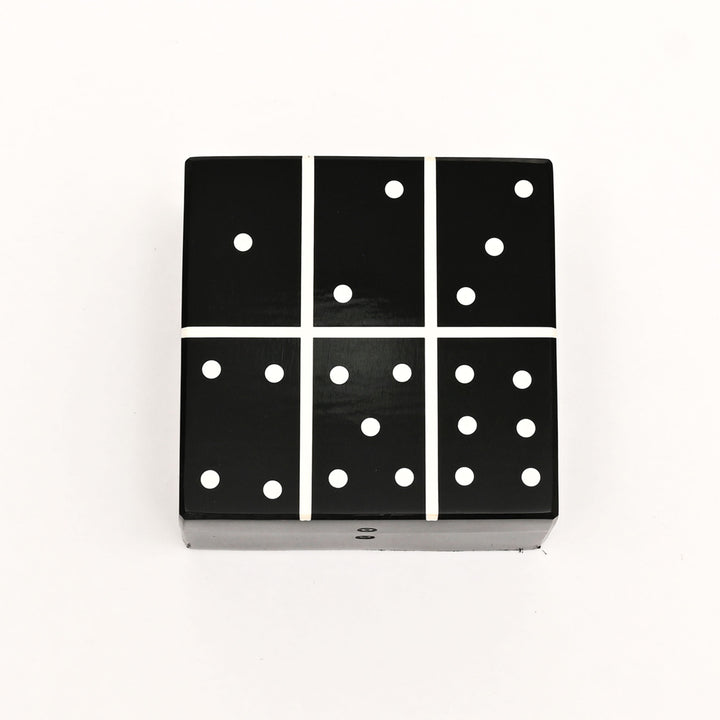 Black Resin MDF Domino Box | MDF Storage Case
