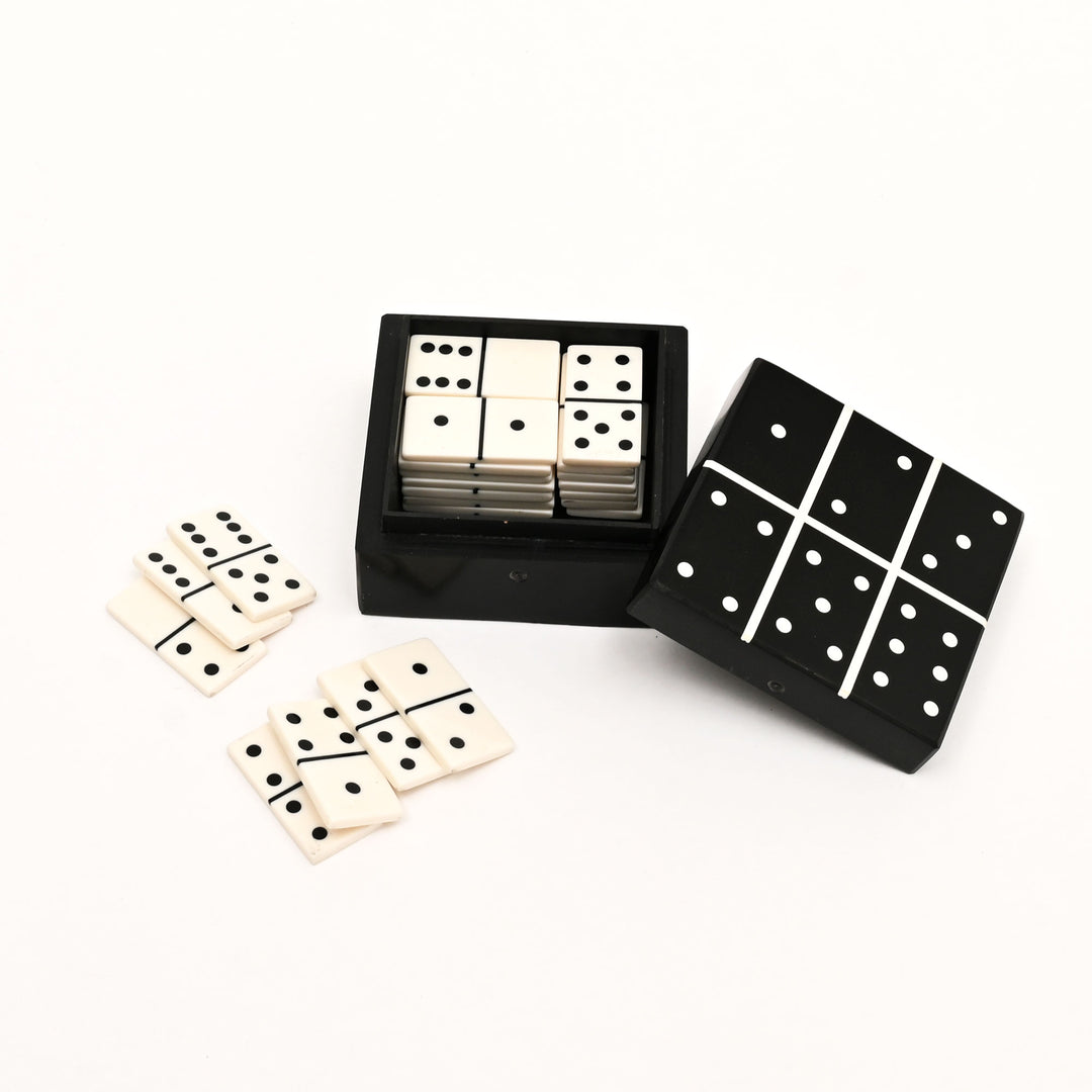 Black Resin MDF Domino Box | MDF Storage Case