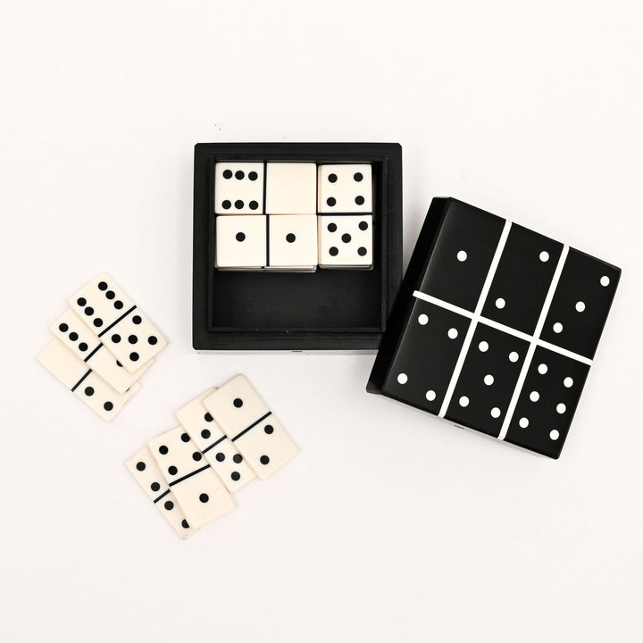 Black Resin MDF Domino Box | MDF Storage Case