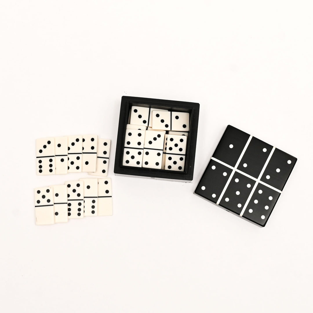 Black Resin MDF Domino Box | MDF Storage Case
