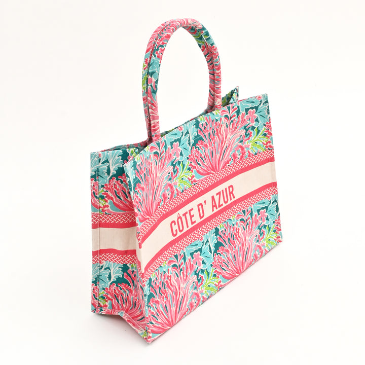 Reef Radiance Canvas Tote Bag – Ocean-Inspired Eco Carryall