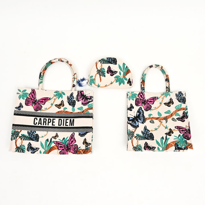 Reusable Butterfly Canvas Gift Bag – Eco-Friendly & Stylish