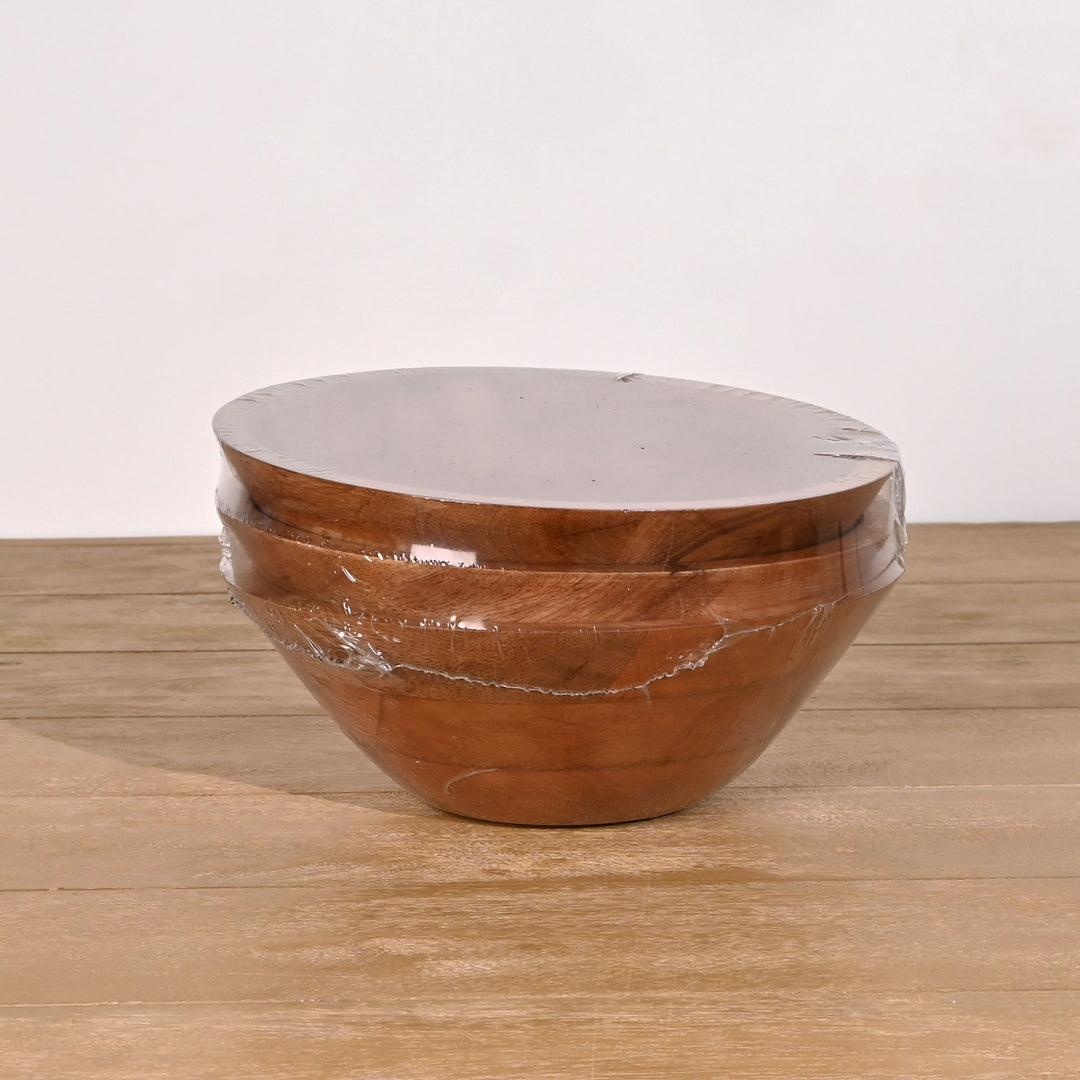 Large Wooden Bowls Set of 3 – Natural Finish