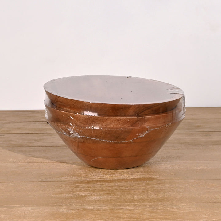 Large Wooden Bowls Set of 3 – Natural Finish