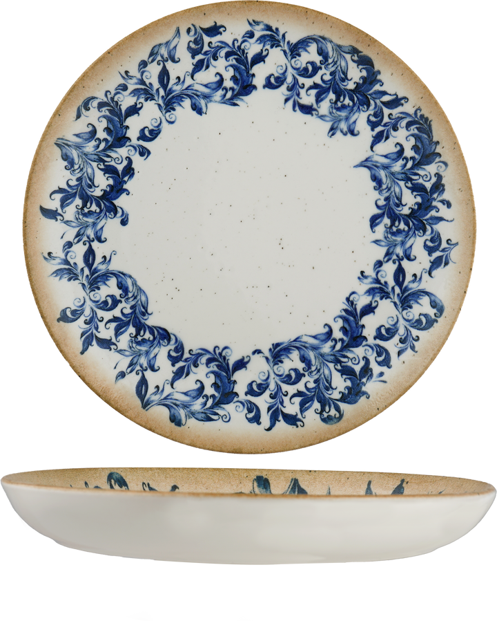 Cruise Amalfi Flat Porcelain Plate with Foot 27cm – Set of 6 | Professional Hospitality Serving Plate