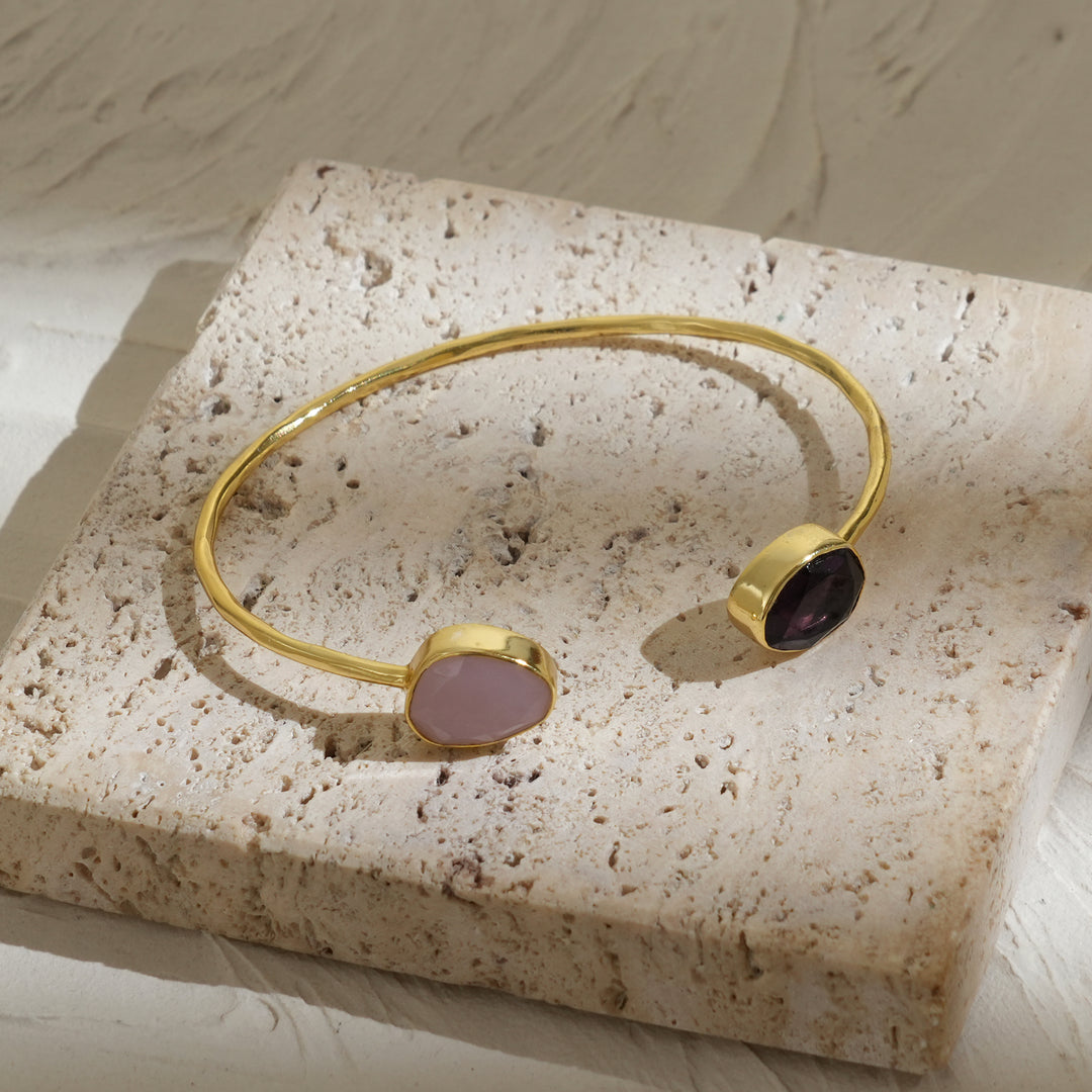 Dual-Tone Bangle – Blush & Purple