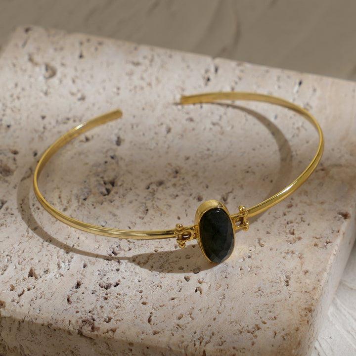 Labradorite Bangle – Radiant Polished Finish