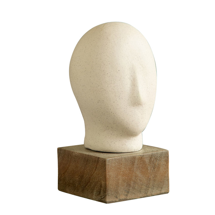 Escultura Ecomix Calm Face Cáscara de Huevo