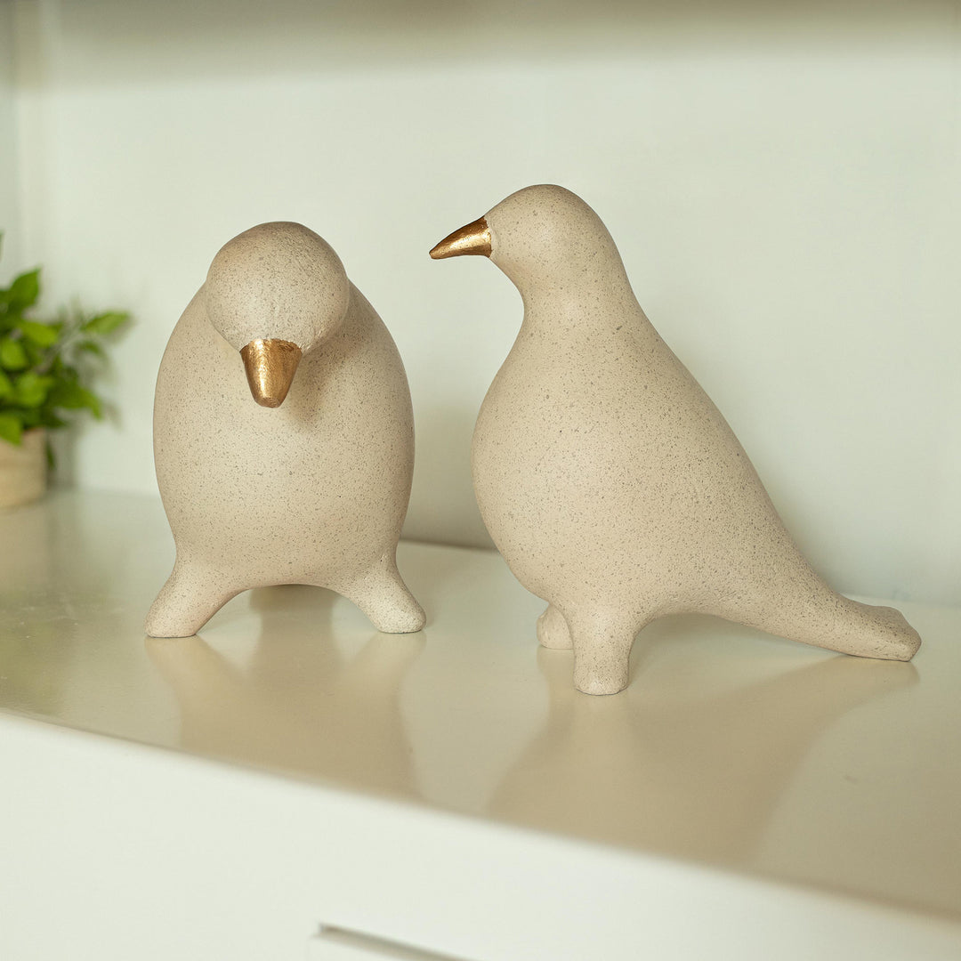 Sustainable White Ecomix Dove Sculpture | Handcrafted Peace & Hope Home Accent Decor